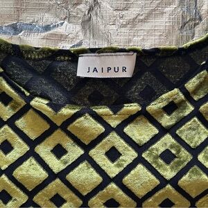 Vintage: Jaipur- Velvet Geometric Top
